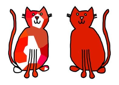 Pair of Red Cats