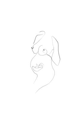 Pregnant lady artwork 