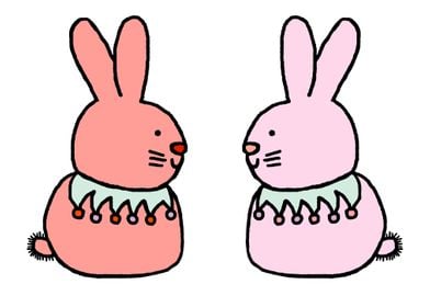 Rose and Pink Rabbits