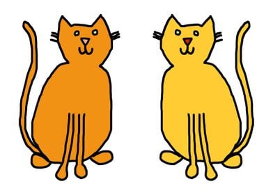 Gold and Yellow Cats