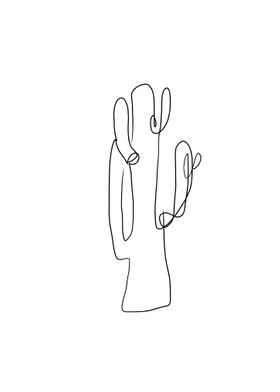 Cactus Line Art 