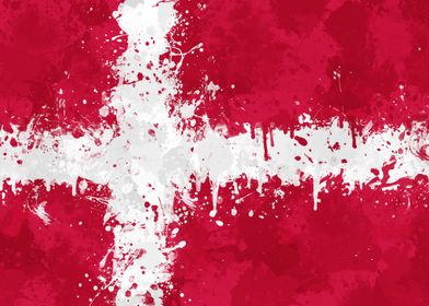 Denmark Flag Grunge