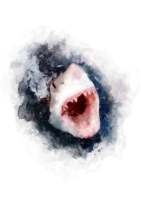Watercolor Shark
