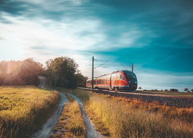 Highspeed train moving th