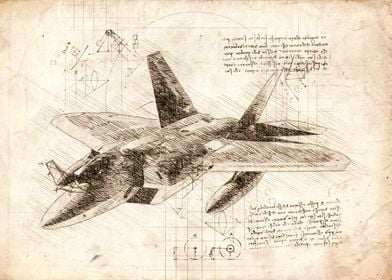 Fighter jet sketch