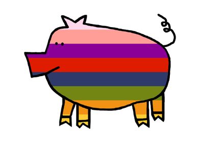 Rainbow Pig