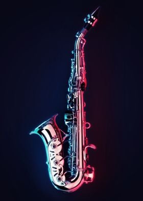 Neon Saxophone 5