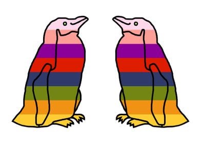 Pair of Rainbow Penguins