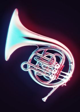 Neon French Horn