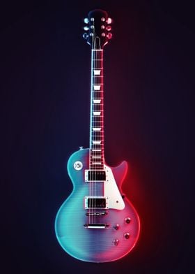 Neon Electric Guitar 1