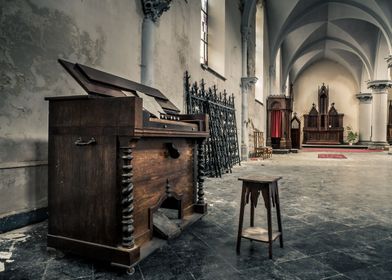 Piano in Abandoned Church