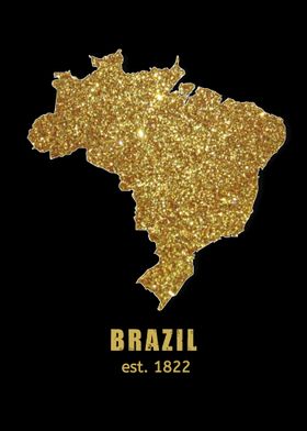 Brazilian gold map