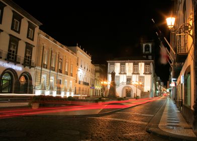 Ponta Delgada at night