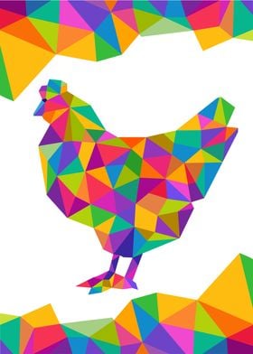 Chicken Geometric Colorful