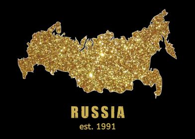 Russia gold map