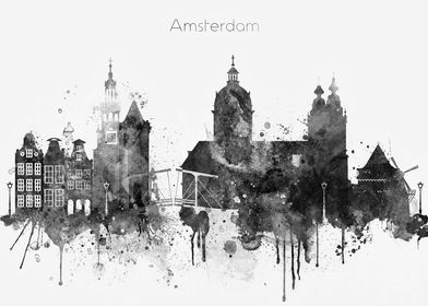 Amsterdam Holland Skyline