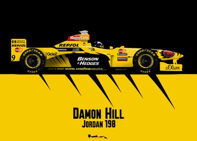 Damon Hill Jordan 198