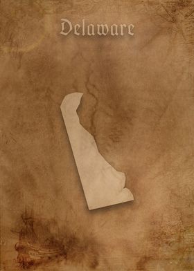 Delaware Vintage Map
