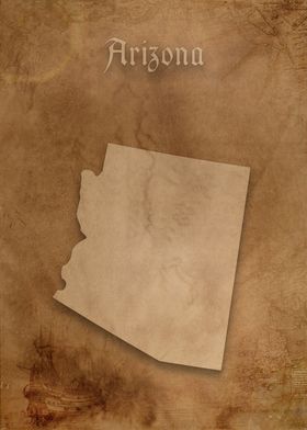 Arizona Vintage Map