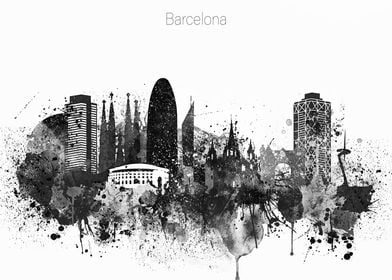 Barcelona Spain Skyline