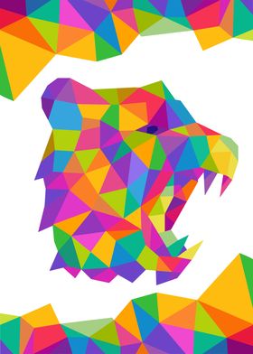 Bear Geometric Colorful