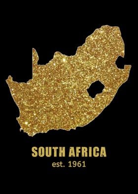 Gold map of South Africa