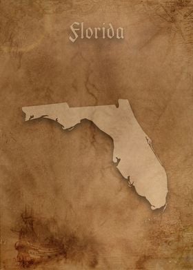 Florida Vintage Map