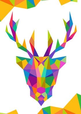 Deer Geometric Colorful