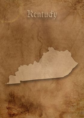 Kentucky Vintage Map