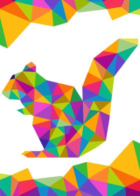 Squirrel Geometric Color