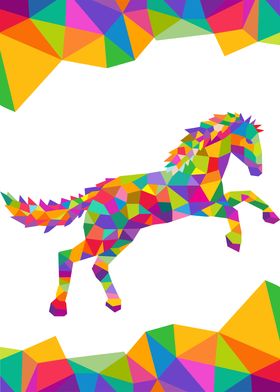 Horse Geometric Color