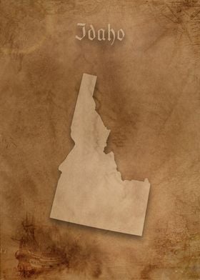 Idaho Vintage Map