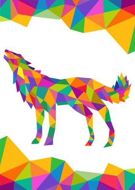 Wolves Geometric Color