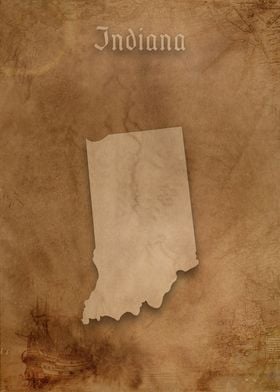 Indiana Vintage Map