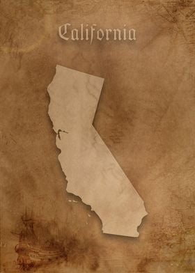 California Vintage Map