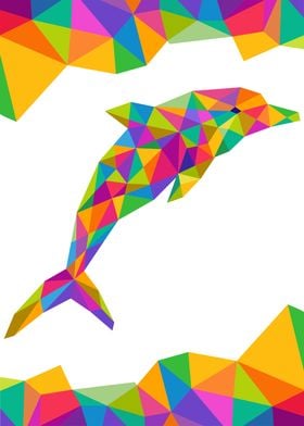 Dolphin Geometric Colorful