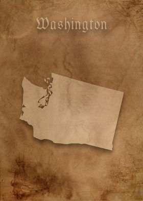 Washington Vintage Map