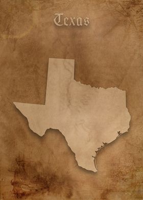 Texas Vintage Map