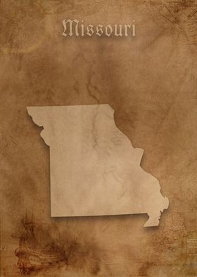 Missouri Vintage Map