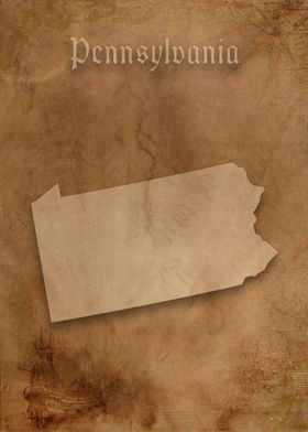 Pennsylvania Vintage Map