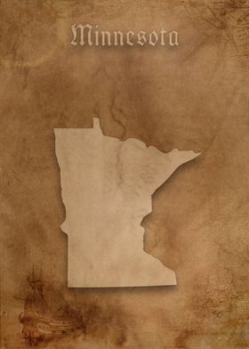 Minnesota Vintage Map