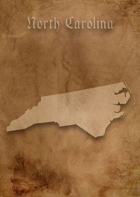 North Carolina Vintage Map