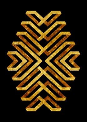 Golden geometric figure