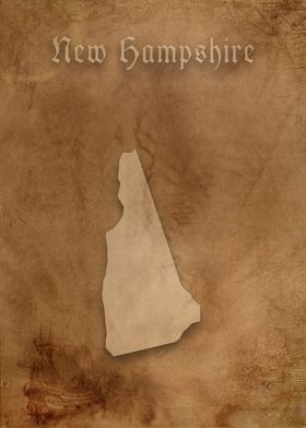 New Hampshire Vintage Map