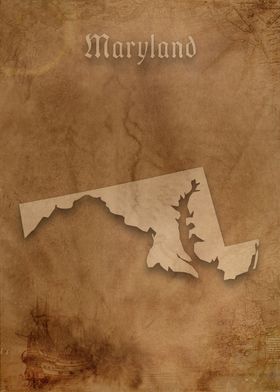 Maryland Vintage Map