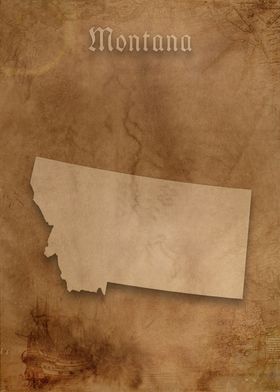 Montana Vintage Map