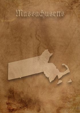 Massachusetts Vintage Map