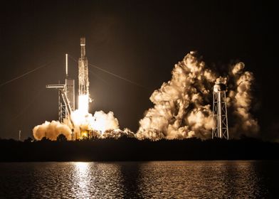 Falcon Heavy Night Launch