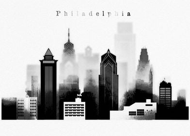 Philadelphia Black Skyline