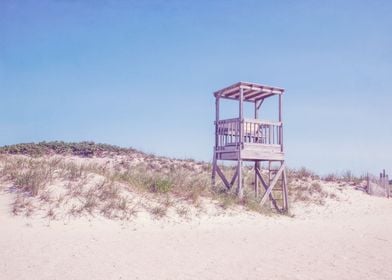 Lifeguard Chair on Blue